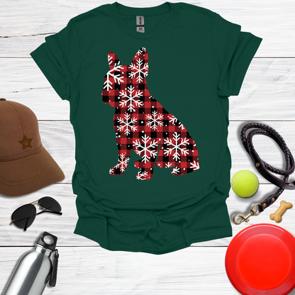 Christmas Plaid French Bulldog T-Shirt