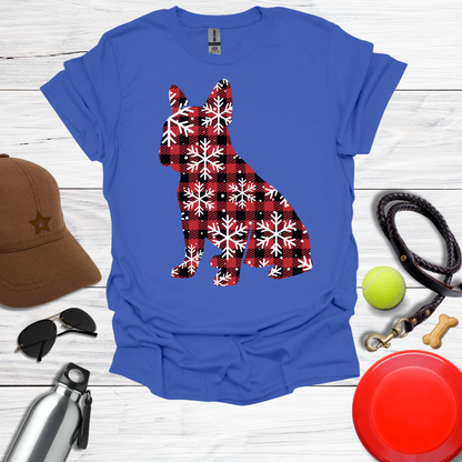 Christmas Plaid French Bulldog T-Shirt
