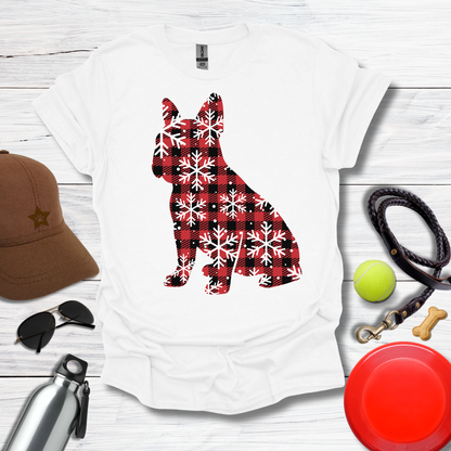 Christmas Plaid French Bulldog T-Shirt